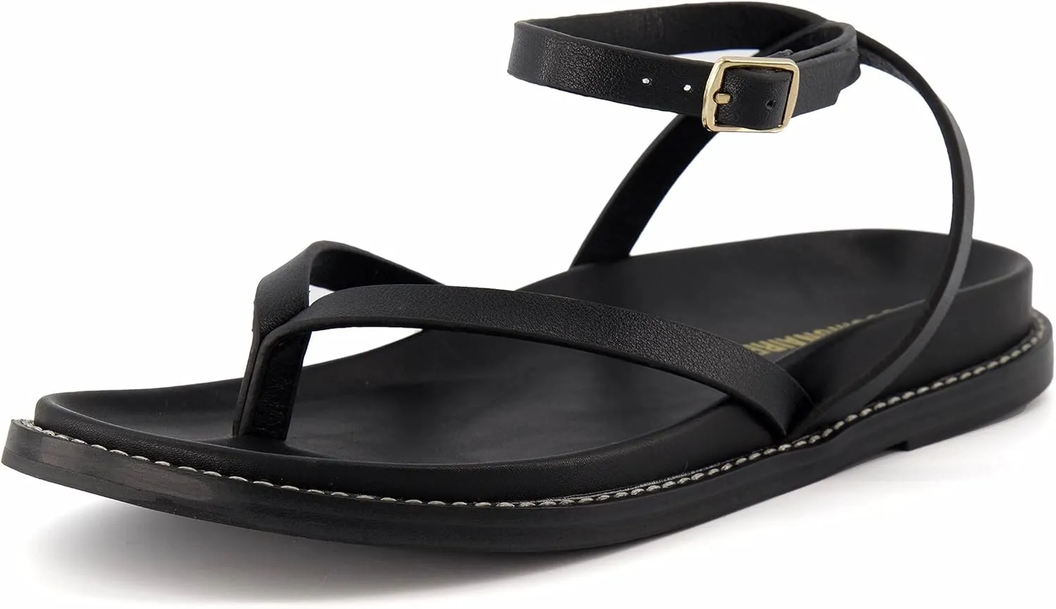 CUSHIONAIRE Women's Novel footbed sandal with  Comfort, Wide Widths Available