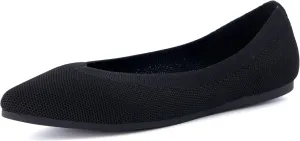 CUSHIONAIRE Women's Surrey Knit Flat with  Memory Foam, Wide Widths Available