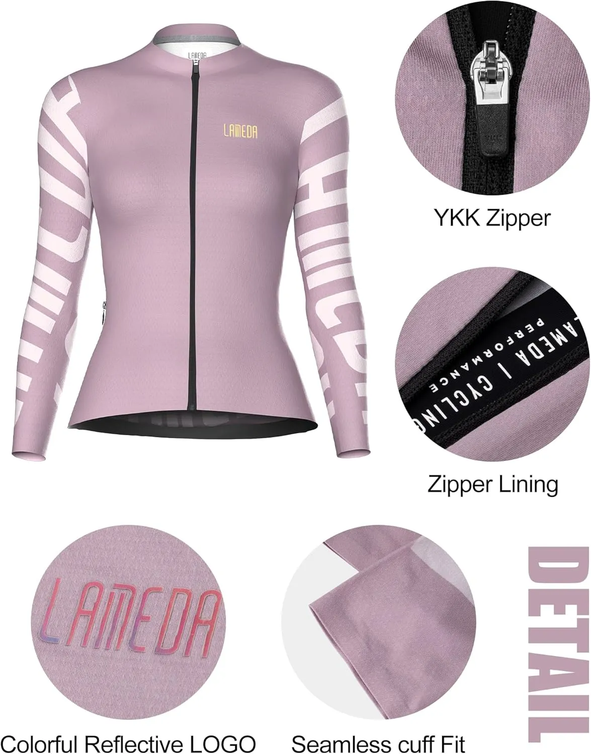 Cycling Jersey Women Long Sleeve, Breathable Bike Jersey with Pockets, Bike Shirts for Bicycle Road Biking Riding
