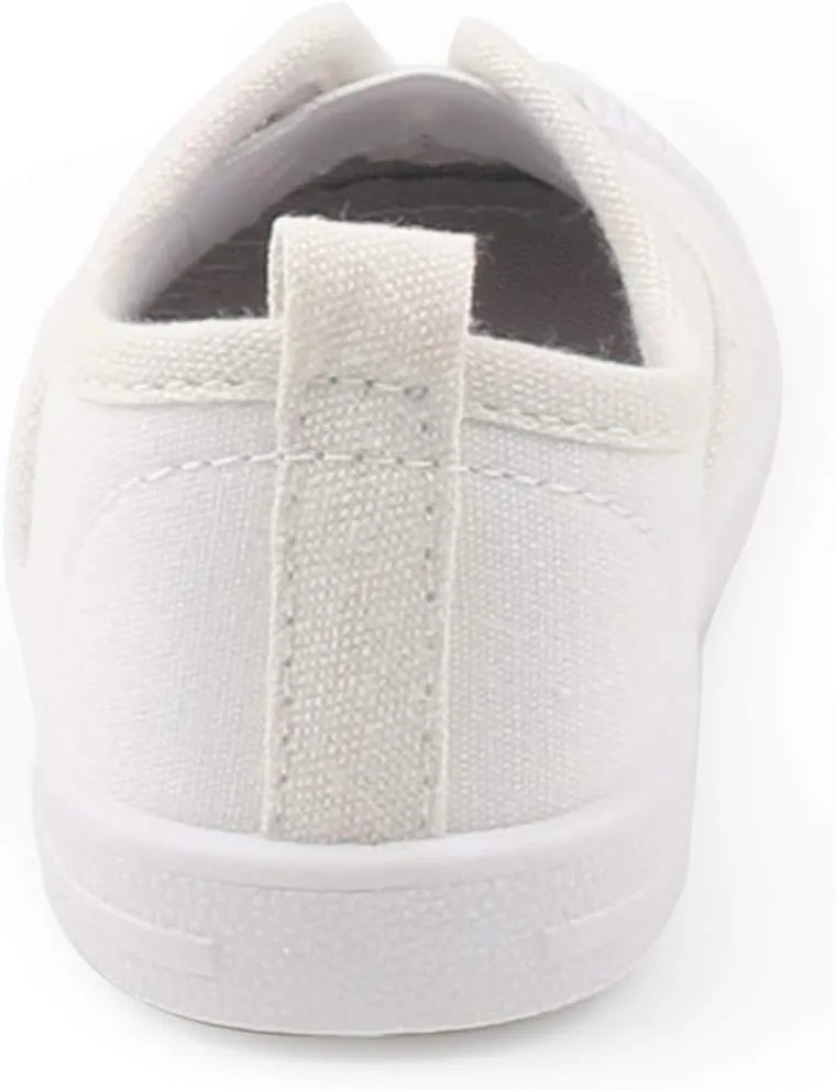 DADAWEN Boy's Girl's Candy Color Canvas Slip-On Lightweight Sneakers Cute Casual Running Shoes