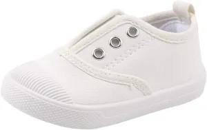 DADAWEN Boy's Girl's Candy Color Canvas Slip-On Lightweight Sneakers Cute Casual Running Shoes