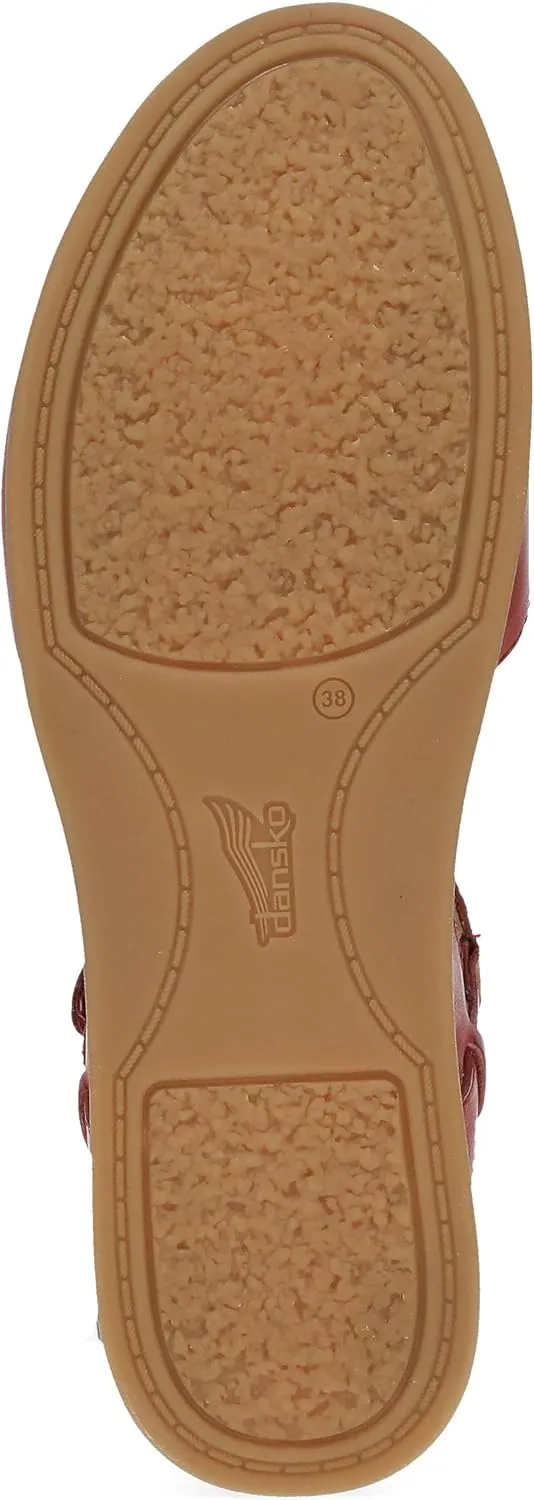 Dansko Christine Women's Cushioned Low Profile Wedge Mary Jane - Closed-Toe Sandal with Hook and Loop Adjustable Strap, Lightweight Comfort, Arch Support