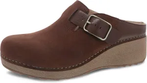 Dansko Womens CAIA Nubuck Mule - Comfort Shoes, Arch Support, Wedge