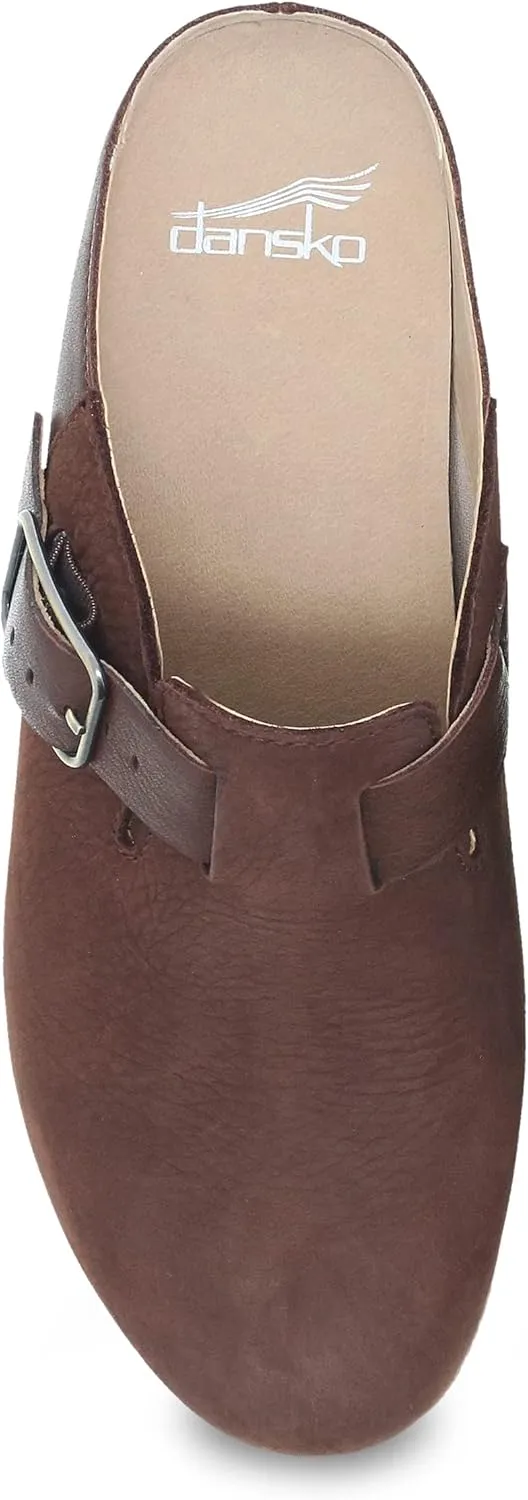 Dansko Womens CAIA Nubuck Mule - Comfort Shoes, Arch Support, Wedge