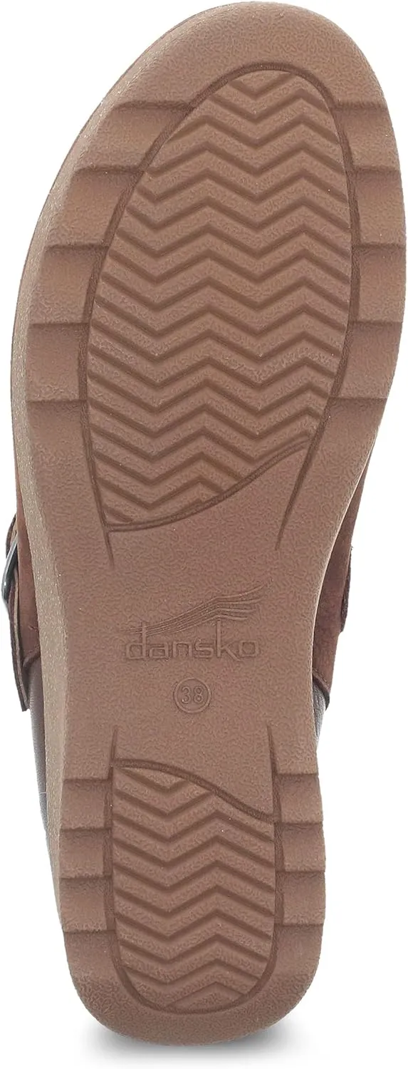 Dansko Womens CAIA Nubuck Mule - Comfort Shoes, Arch Support, Wedge