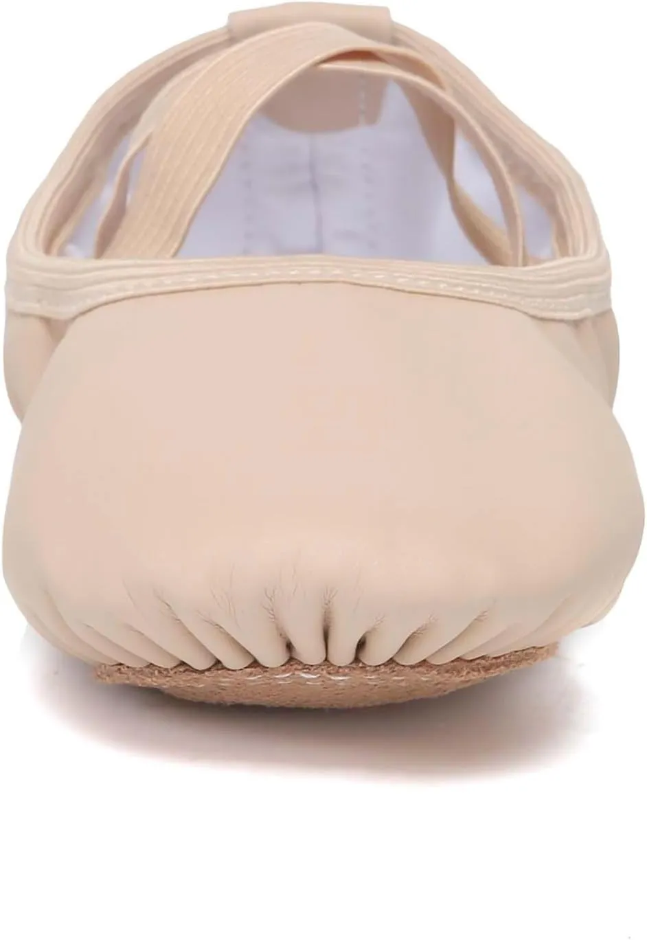 Danzcue Ballet Shoes for Girls-Soft Canvas/PU Leather Dance Slippers with Non-Slip Soles, Ideal Ballet Flats for Toddlers and Kids