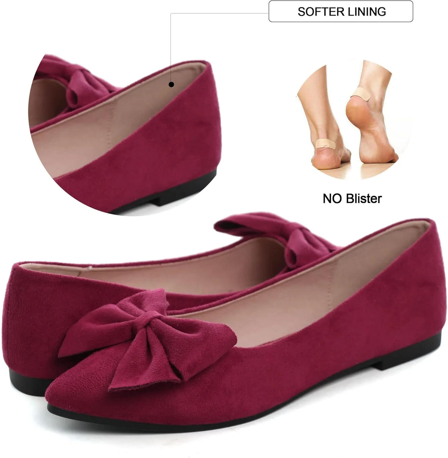 Dear Time Women's Ballet Flats Dress Ballet Shoes Slip on for Office Work Comfortable Shoes