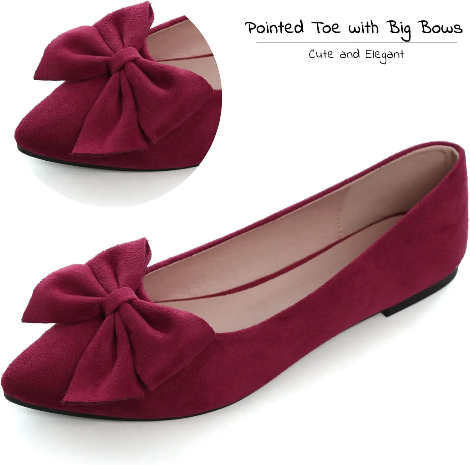 Dear Time Women's Ballet Flats Dress Ballet Shoes Slip on for Office Work Comfortable Shoes