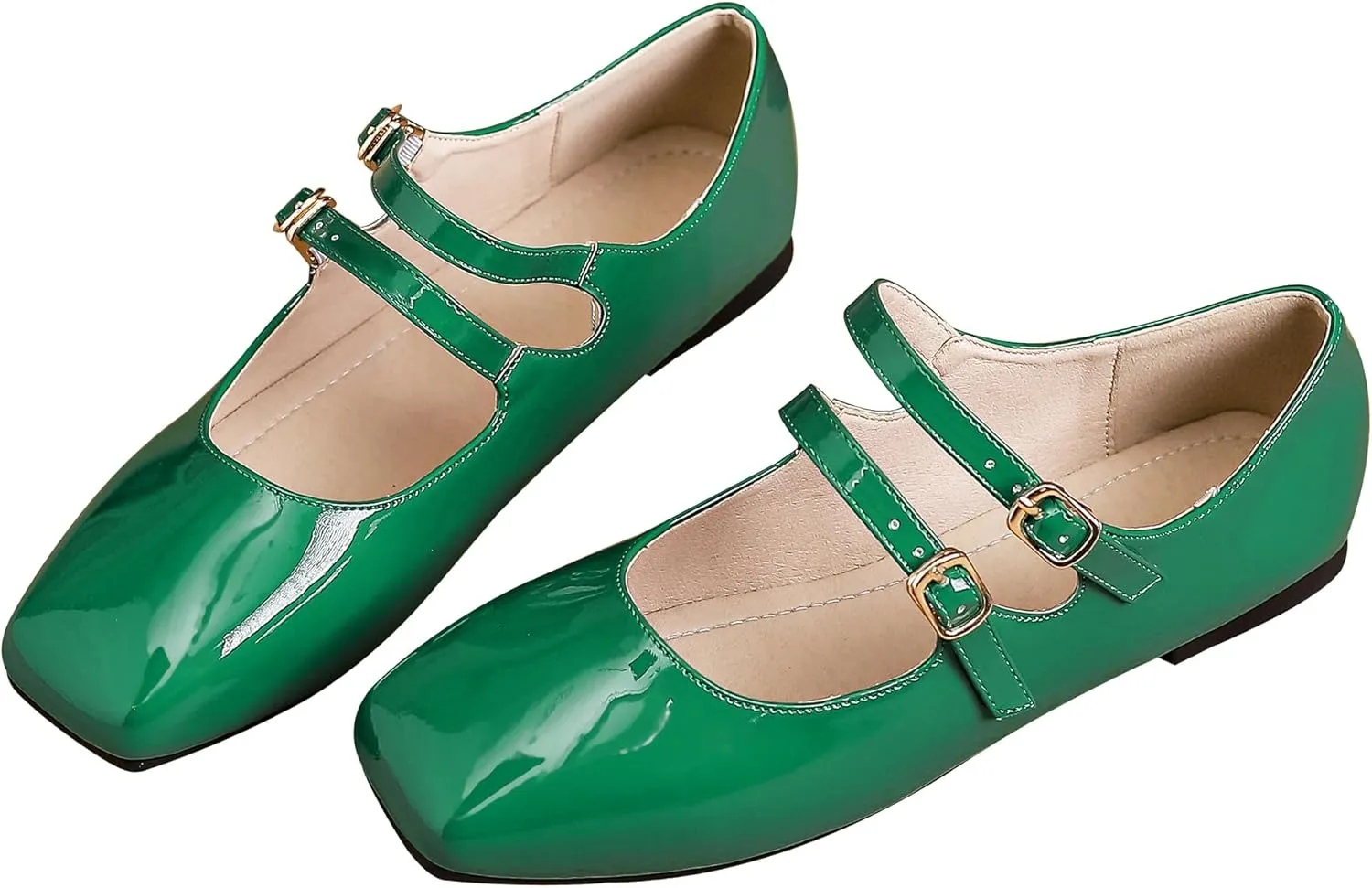 Dear Time Women's Flat Mary Jane Shoes Ankle Strap Round Toe Chinese Style Ballet Flats Casual Walking Shoes