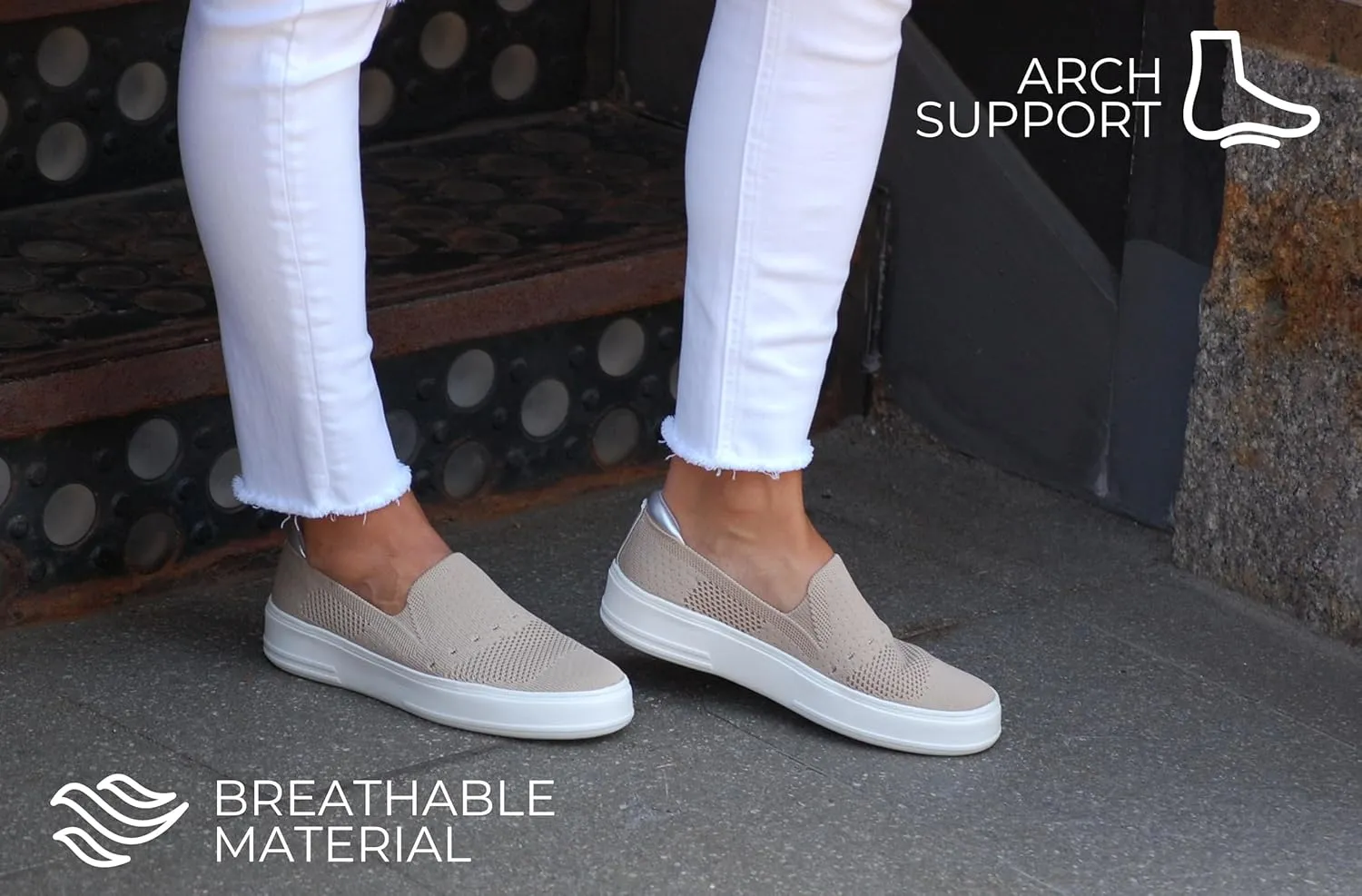 Dearfoams Women's Slip-On Lightweight Comfortable Sophie Loafers with Arch Support
