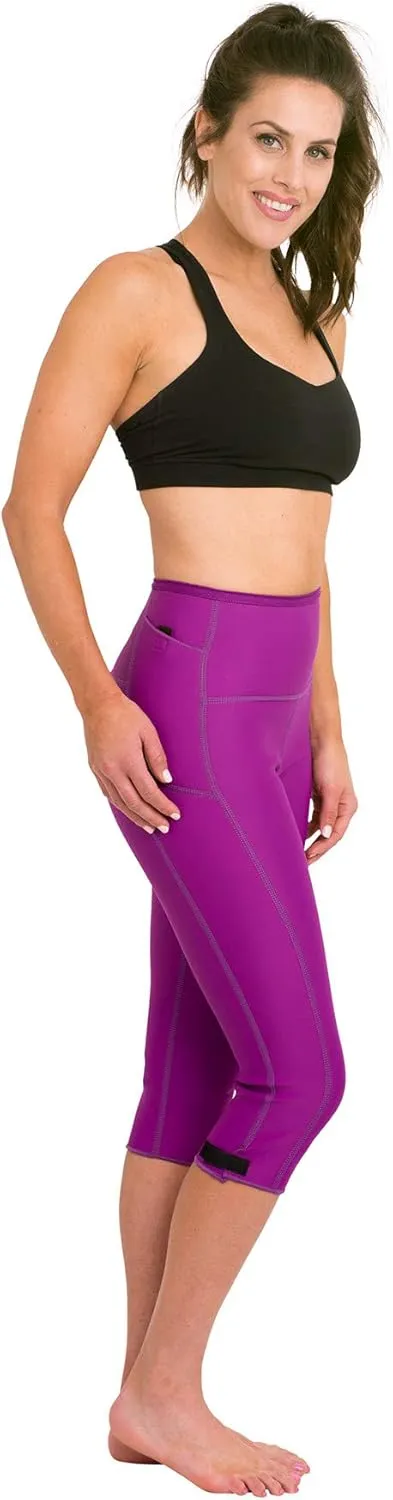 Delfin Spa Women's Heat Maximizing Neoprene Workout Capris