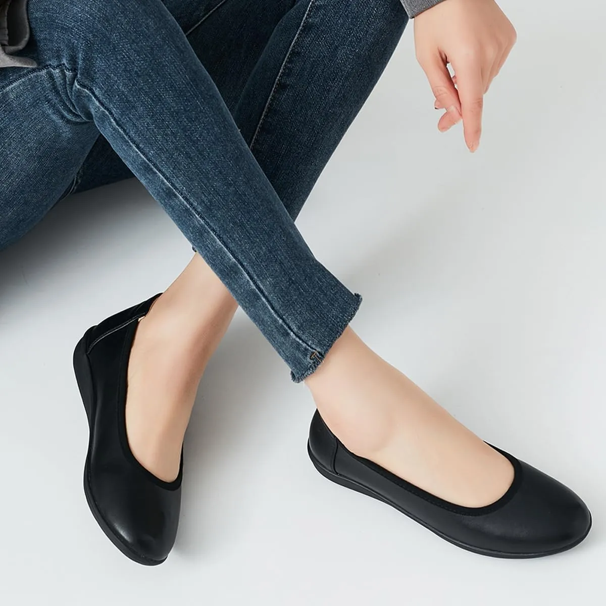 DeYashopin Women's Flats Shoes Non-Slip Ballet Shoes for Dressy Occasions,Walking and Driving Lightweight & Flexible for Comfort
