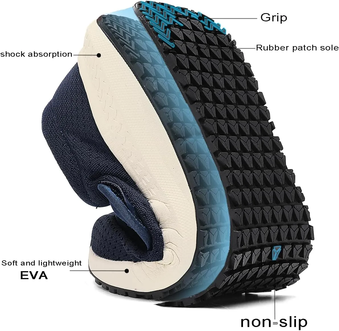 Diabetic Shoes for Men and Women, Adjustable Slip-On Wide Walking Shoes for Swollen Feet, Orthopedic Foot Pain Relief, Neuropathy - EasyTop Wings