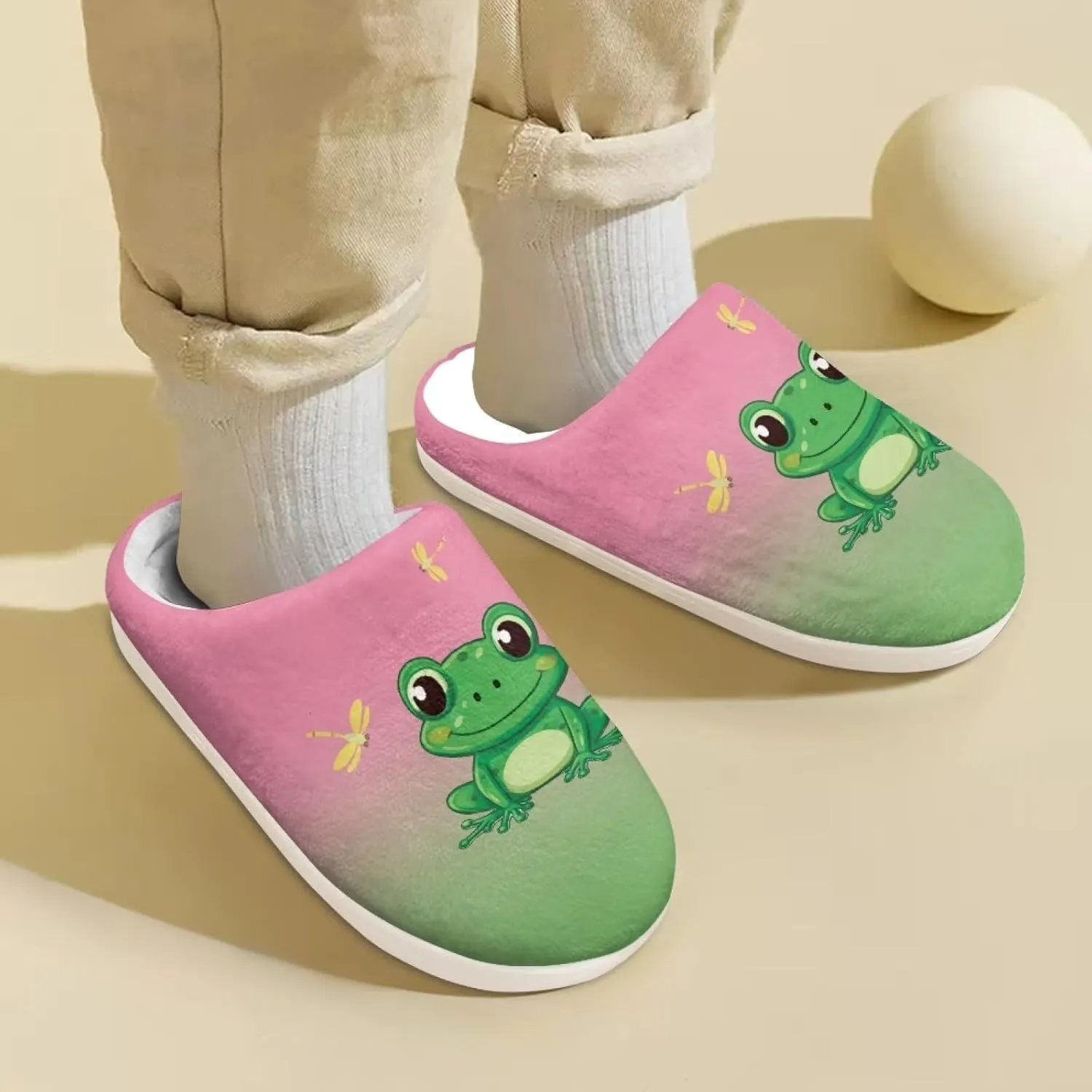 DISNIMO Kids Slippers Household Anti-Slip Indoor Home Bedroom Slippers for Girls and Boys 9-14.5