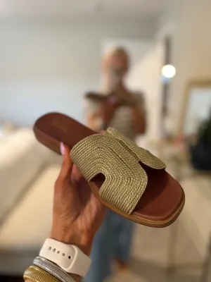 Diva Soft Gold & Brown Sandal