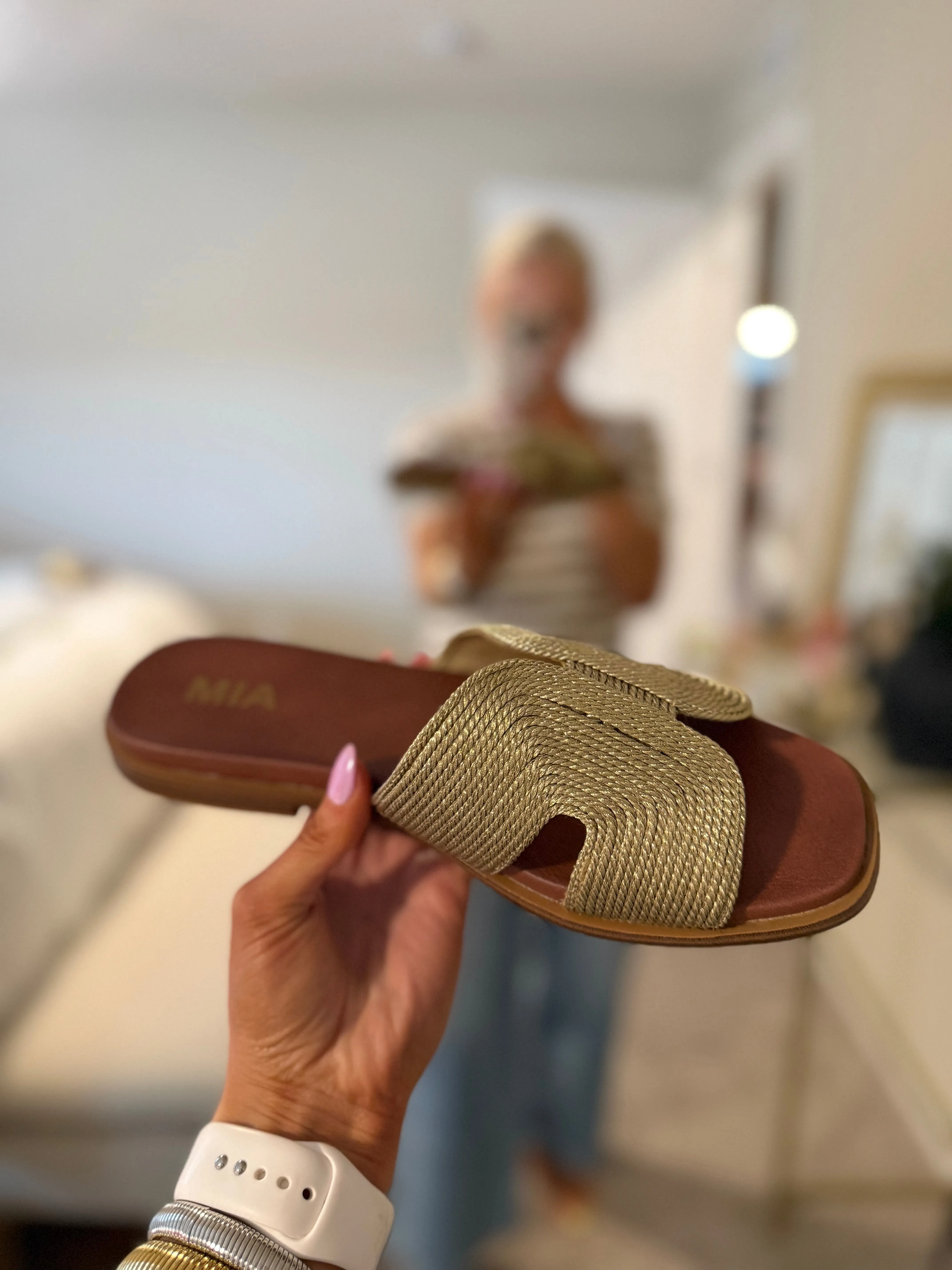 Diva Soft Gold & Brown Sandal