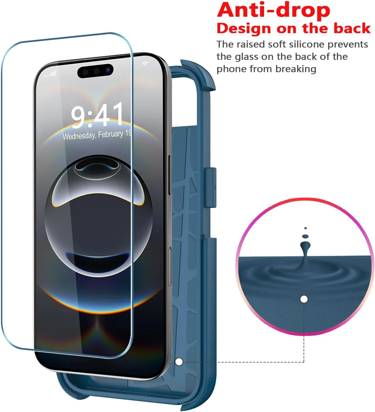 Diverbox for iPhone 16e Case [Compatible with MagSafe] [Shockproof] [Dropproof] [with Screen Protector ] Heavy Duty Protection Phone Case Cover for Apple iPhone 16e 2025 6.1 inch (Blue)