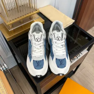 Diverse options RUN Expedited shipping 55 Vuitton Louis GRAY SNEAKER BLUE
