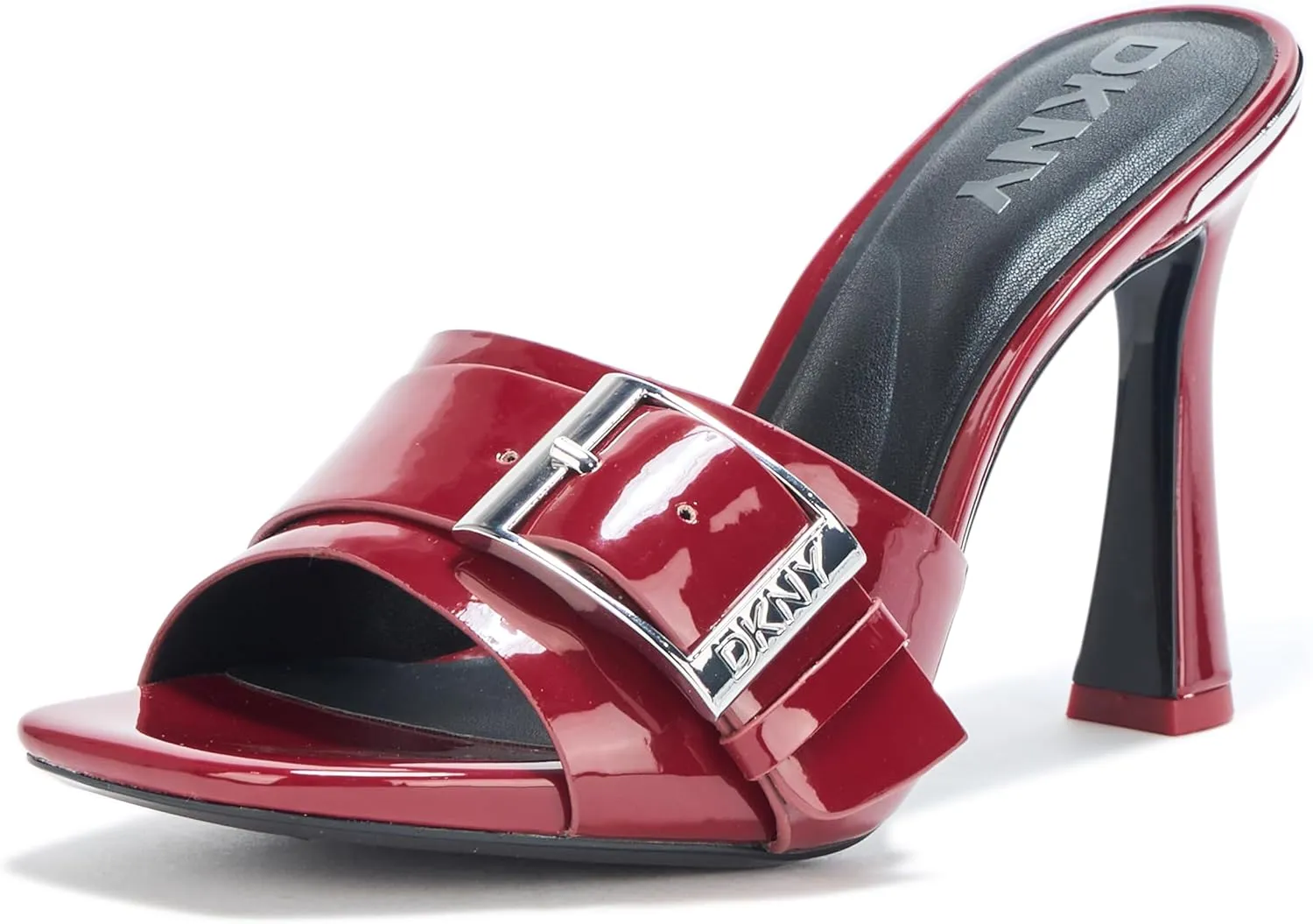 DKNY Women's Clorissa Evening Sandal Mule Heel with Belt Detail Platform