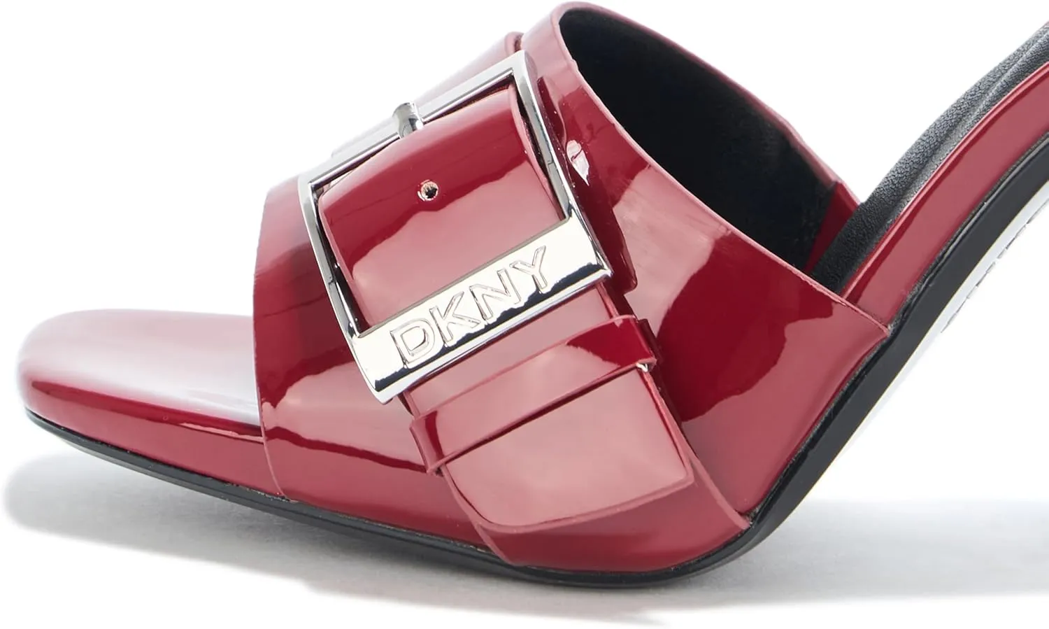 DKNY Women's Clorissa Evening Sandal Mule Heel with Belt Detail Platform