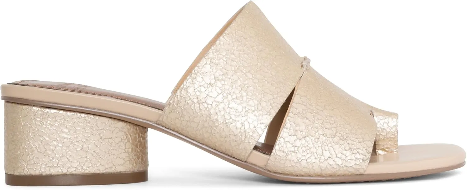 Donald Pliner Women’s MAIDEN Dress Sandals – 1.75” Heel, Comfortable Mule Sandals for Women, Heeled Sandals with Toe Ring, Open Toe Shoes for Women, Slip-On Sandals