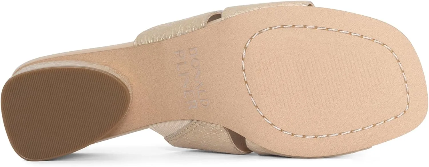 Donald Pliner Women’s MAIDEN Dress Sandals – 1.75” Heel, Comfortable Mule Sandals for Women, Heeled Sandals with Toe Ring, Open Toe Shoes for Women, Slip-On Sandals