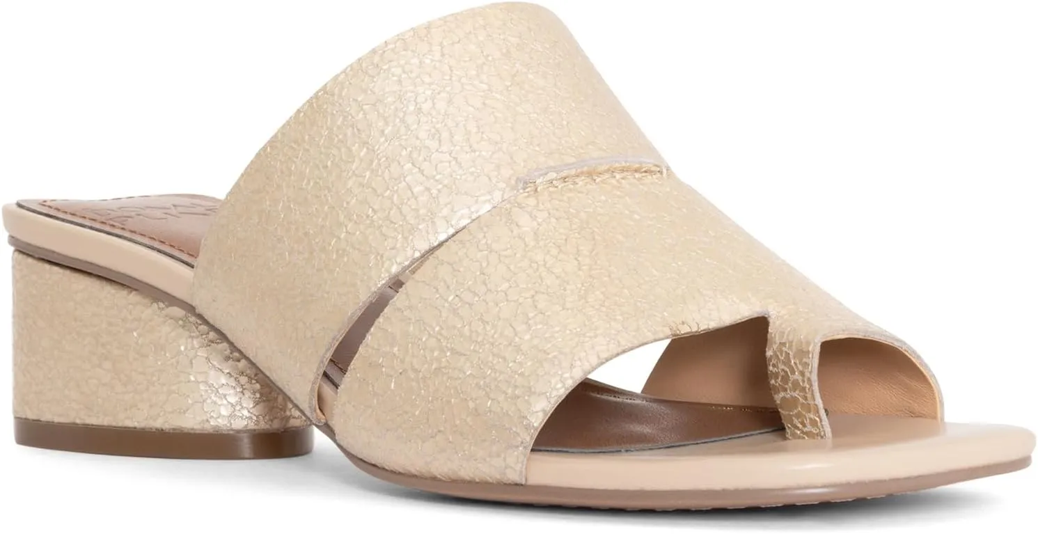 Donald Pliner Women’s MAIDEN Dress Sandals – 1.75” Heel, Comfortable Mule Sandals for Women, Heeled Sandals with Toe Ring, Open Toe Shoes for Women, Slip-On Sandals