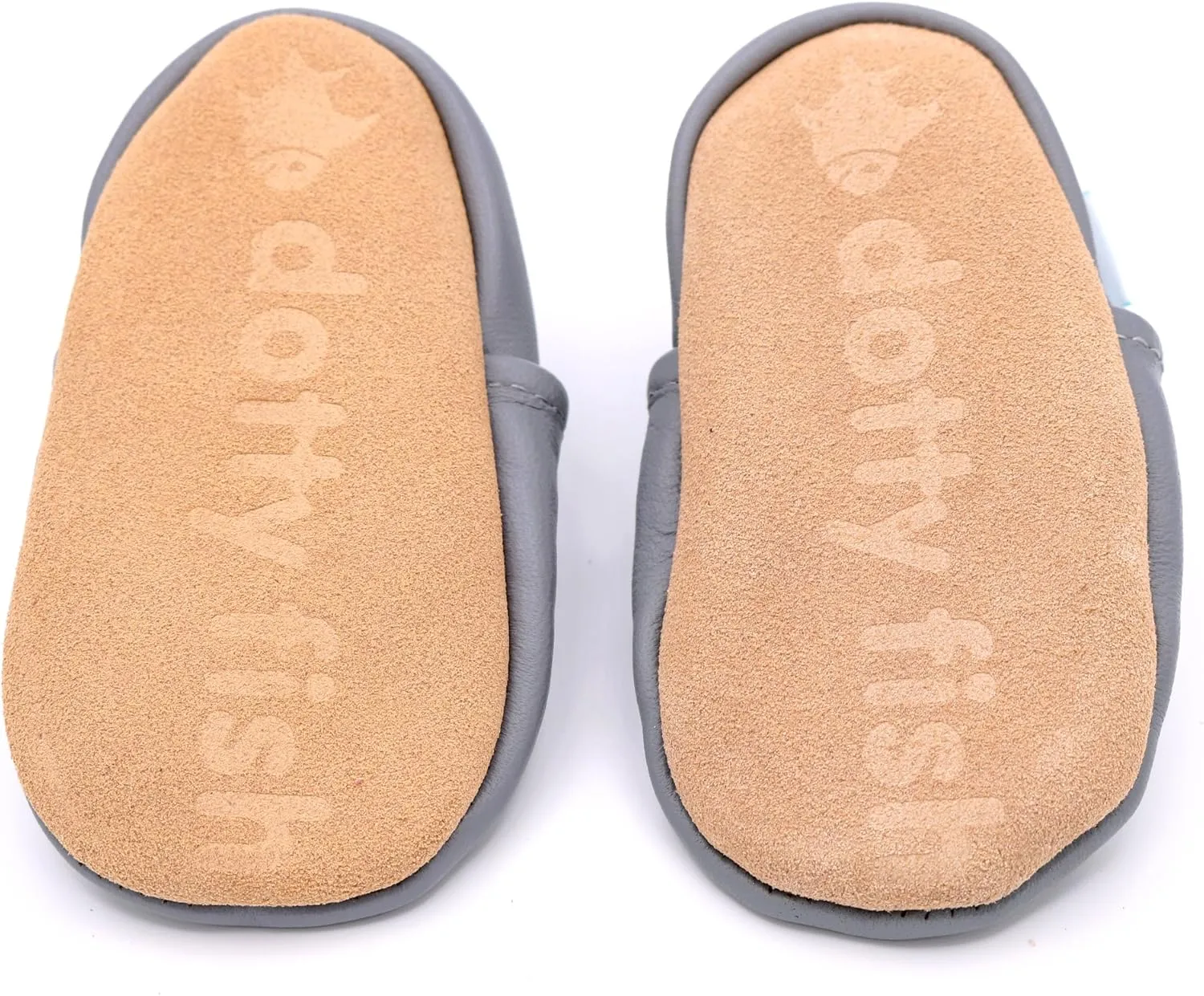 Dotty Fish Girls Infant and Toddler Shoes – Barefoot-Friendly, Non-Slip Suede Sole, Podiatrist Recommended, Breathable Baby-Safe Leather, British Brand – Fits 0–4 Years