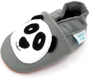 Dotty Fish Girls Infant and Toddler Shoes – Barefoot-Friendly, Non-Slip Suede Sole, Podiatrist Recommended, Breathable Baby-Safe Leather, British Brand – Fits 0–4 Years