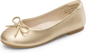 DREAM PAIRS Girls Dress Shoes Ballet Flats Slip-on Fashion Bow Flower Girl Shoes for Wedding, School, Party, Birthday