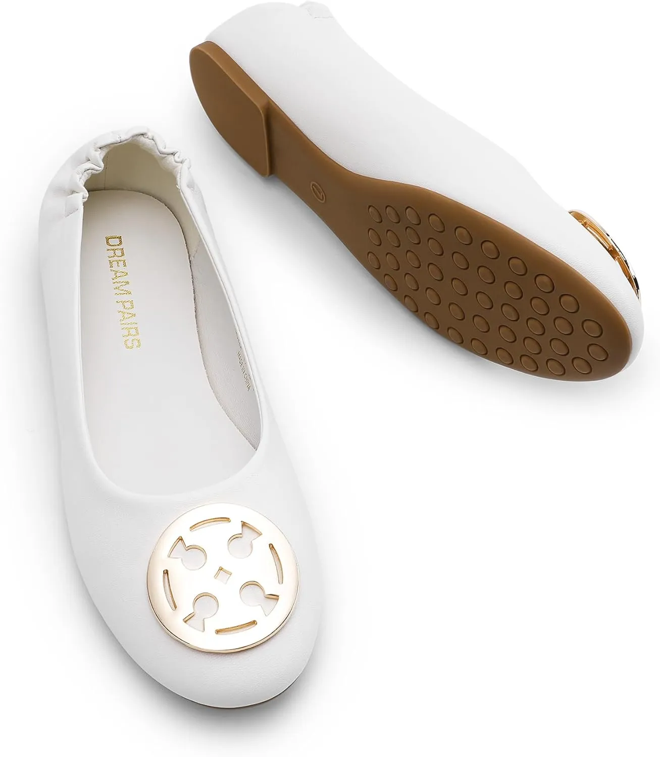 DREAM PAIRS Women's Ballet Flats Shoes Round Toe Slip On Comfortable Dressy Shoes