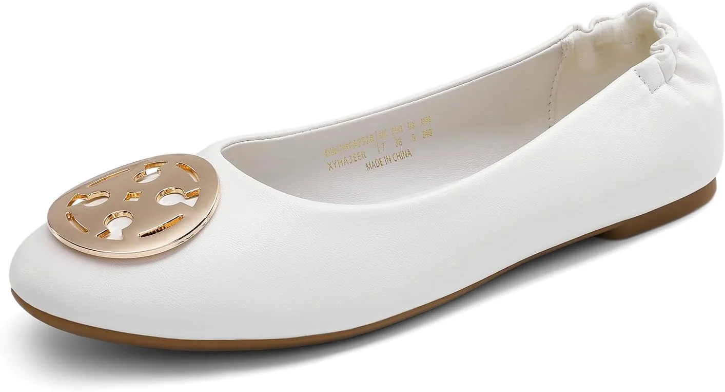 DREAM PAIRS Women's Ballet Flats Shoes Round Toe Slip On Comfortable Dressy Shoes
