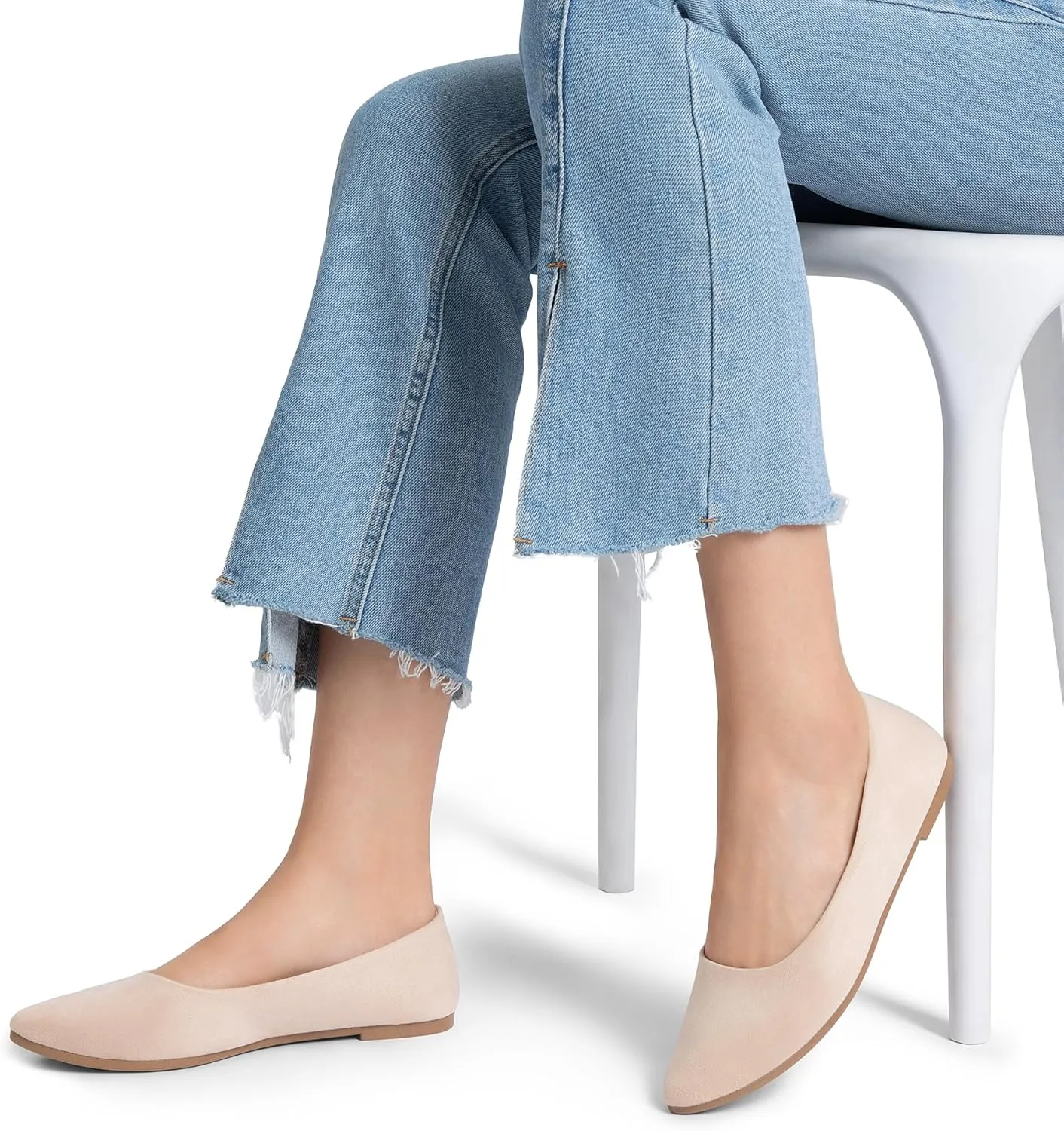 DREAM PAIRS Women’s Flats Comfortable Slip On Business Work Office Casual Suede Ballet Flats Pointed Toe Dress Shoes