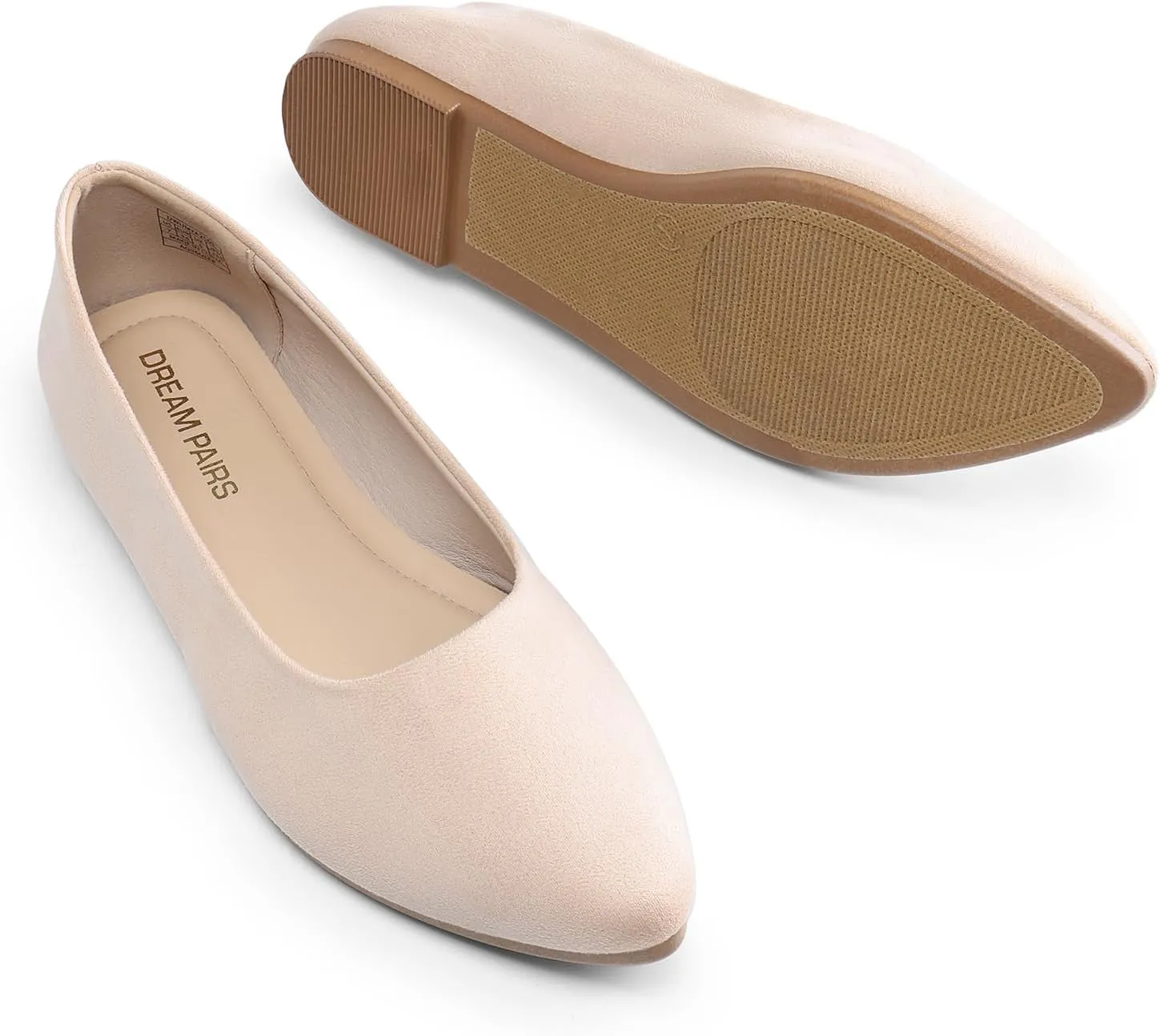 DREAM PAIRS Women’s Flats Comfortable Slip On Business Work Office Casual Suede Ballet Flats Pointed Toe Dress Shoes