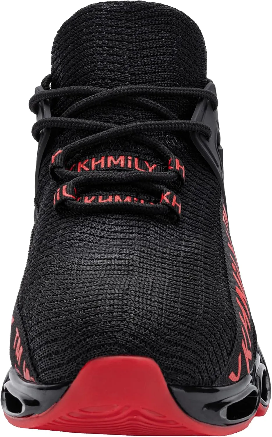 DYKHMILY Steel Toe Wide Sneakers for Women Lightweight Safety Shoes Breathable Slip on Work Shoe