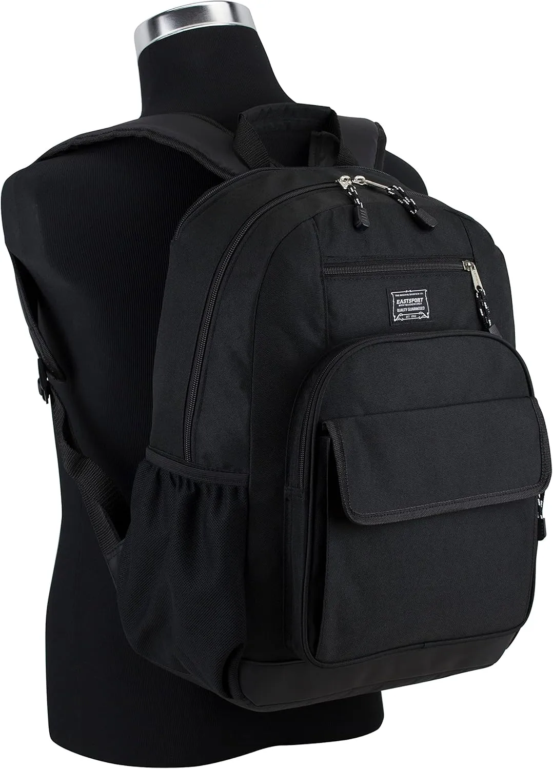 Eastsport Travel Luggage Carry On Weekender Backpack Daypack Large Tech Laptop Bag for Work, Gym, Hiking, Black