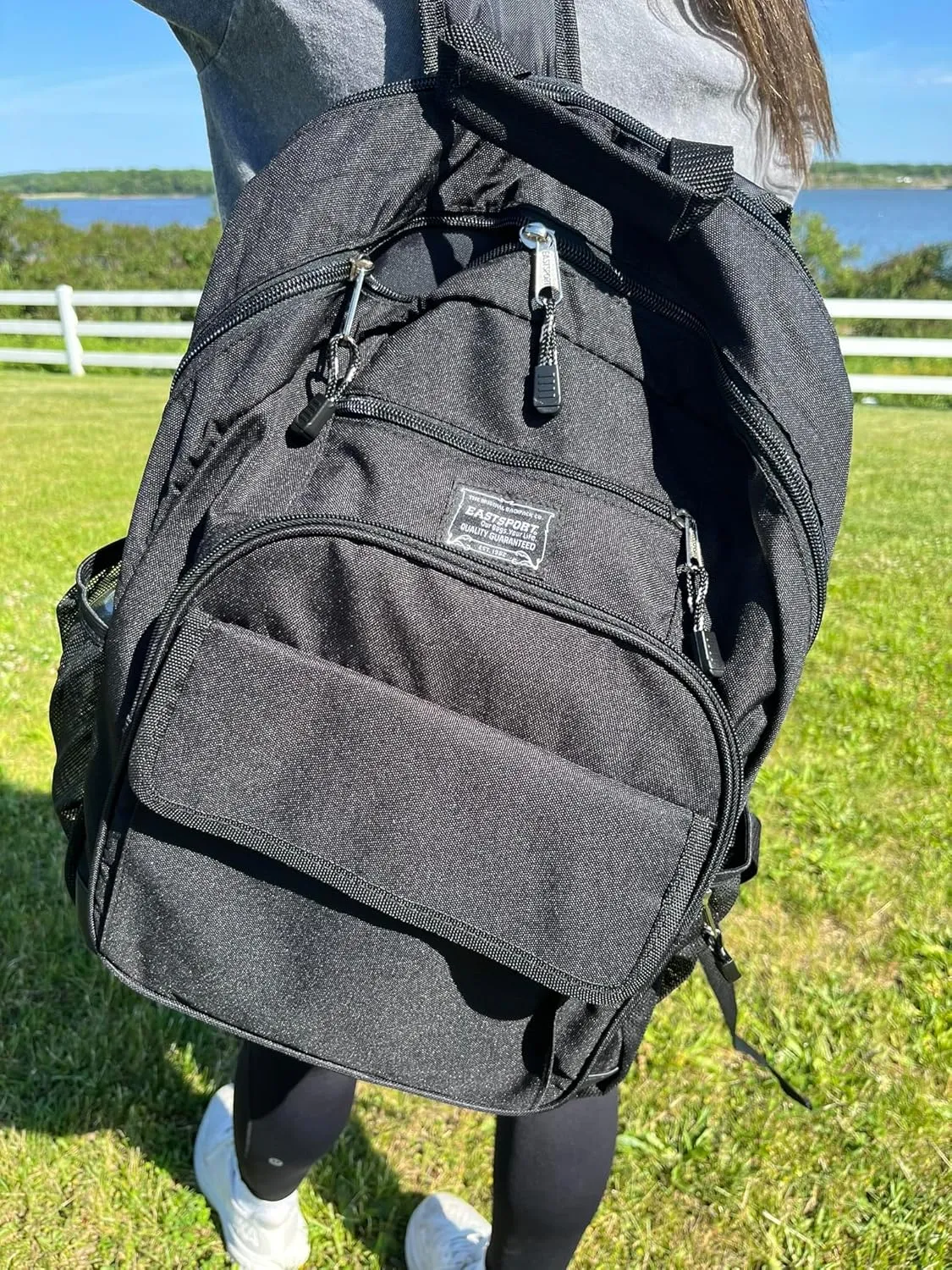 Eastsport Travel Luggage Carry On Weekender Backpack Daypack Large Tech Laptop Bag for Work, Gym, Hiking, Black