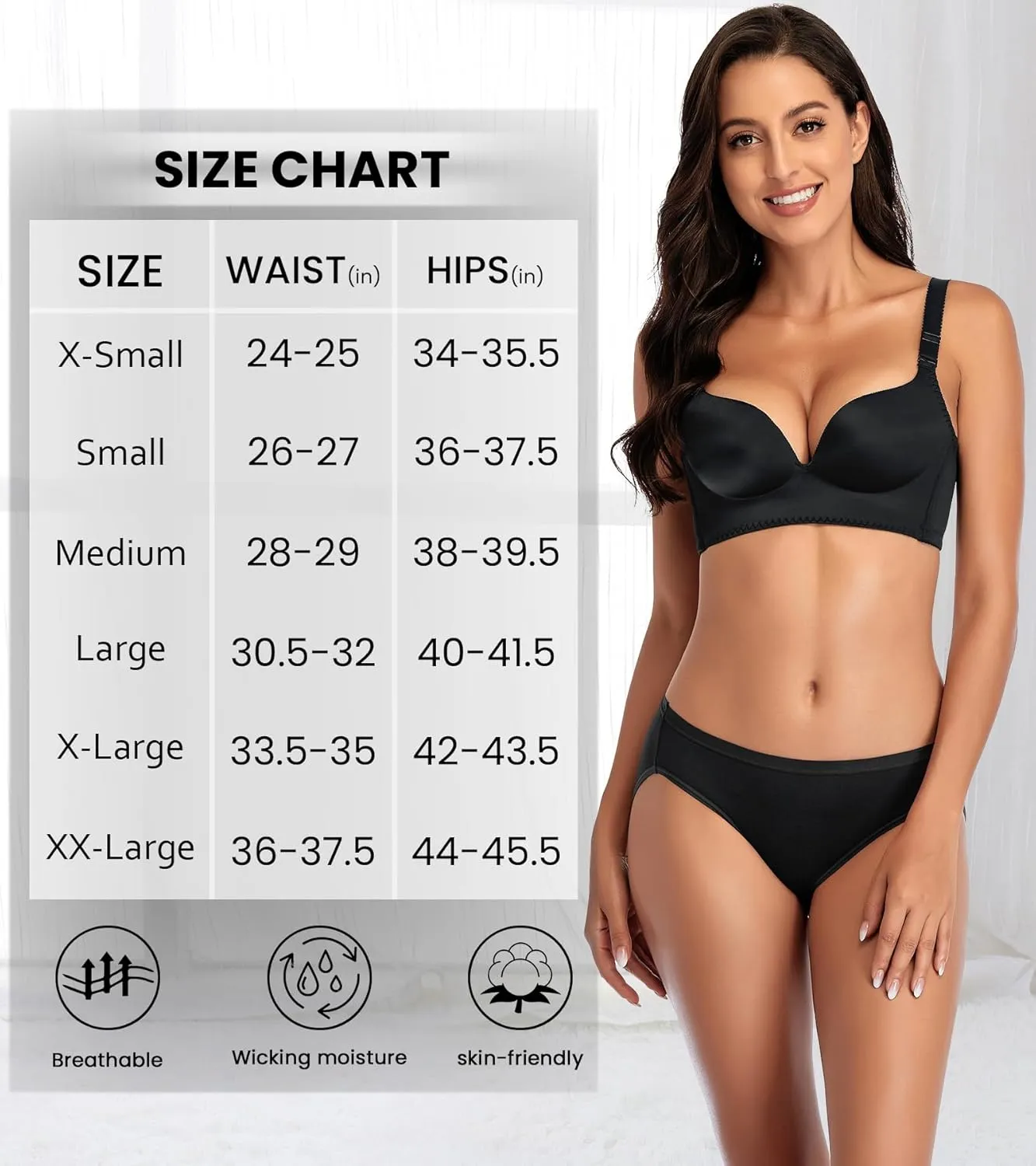 Eiggam Women's Cotton Bikini Panties,High-Cut Full Coverage Stretch Cool Underwear for Women