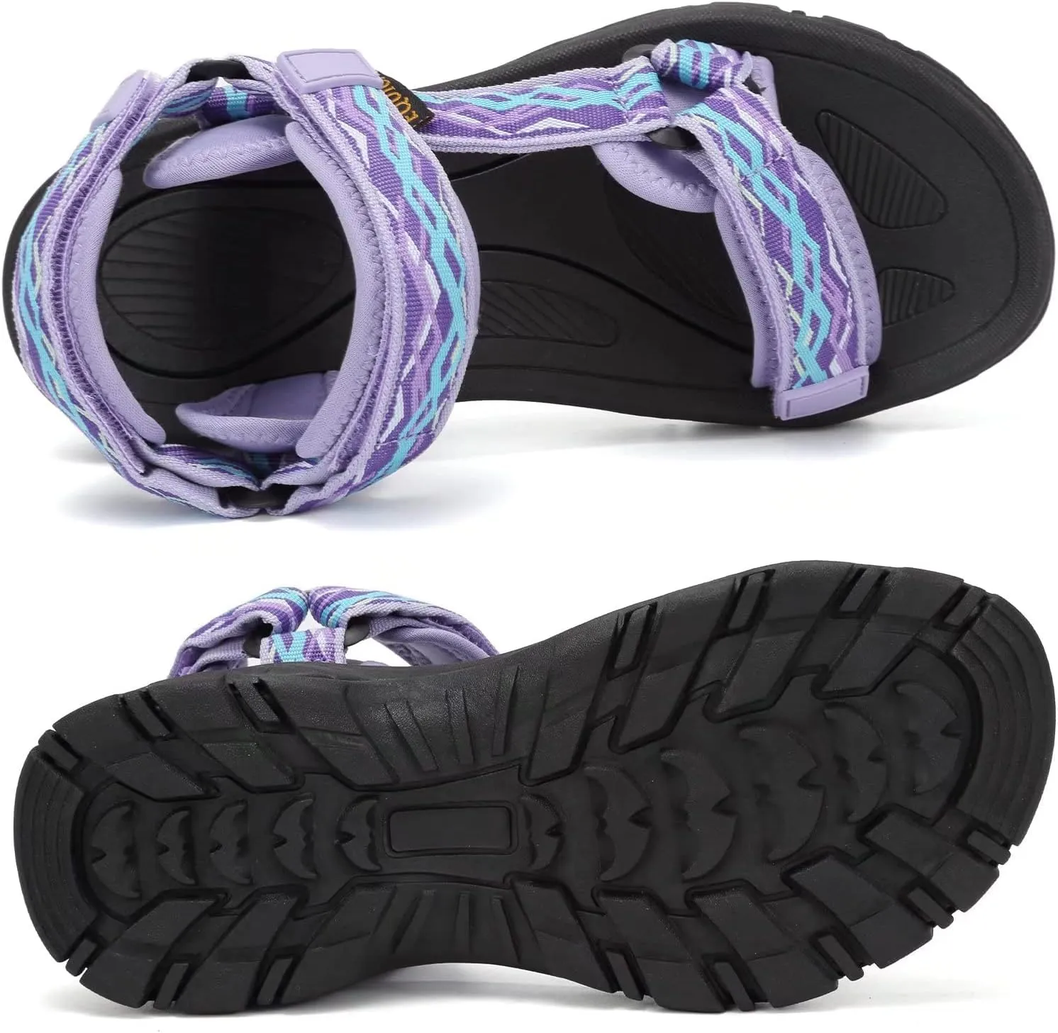 EQUICK Sport Sandals for Women, Open Toe Strap Sandal Anti-skidding Outdoor Water Sandals Comfortable Athletic Sandals for Beach