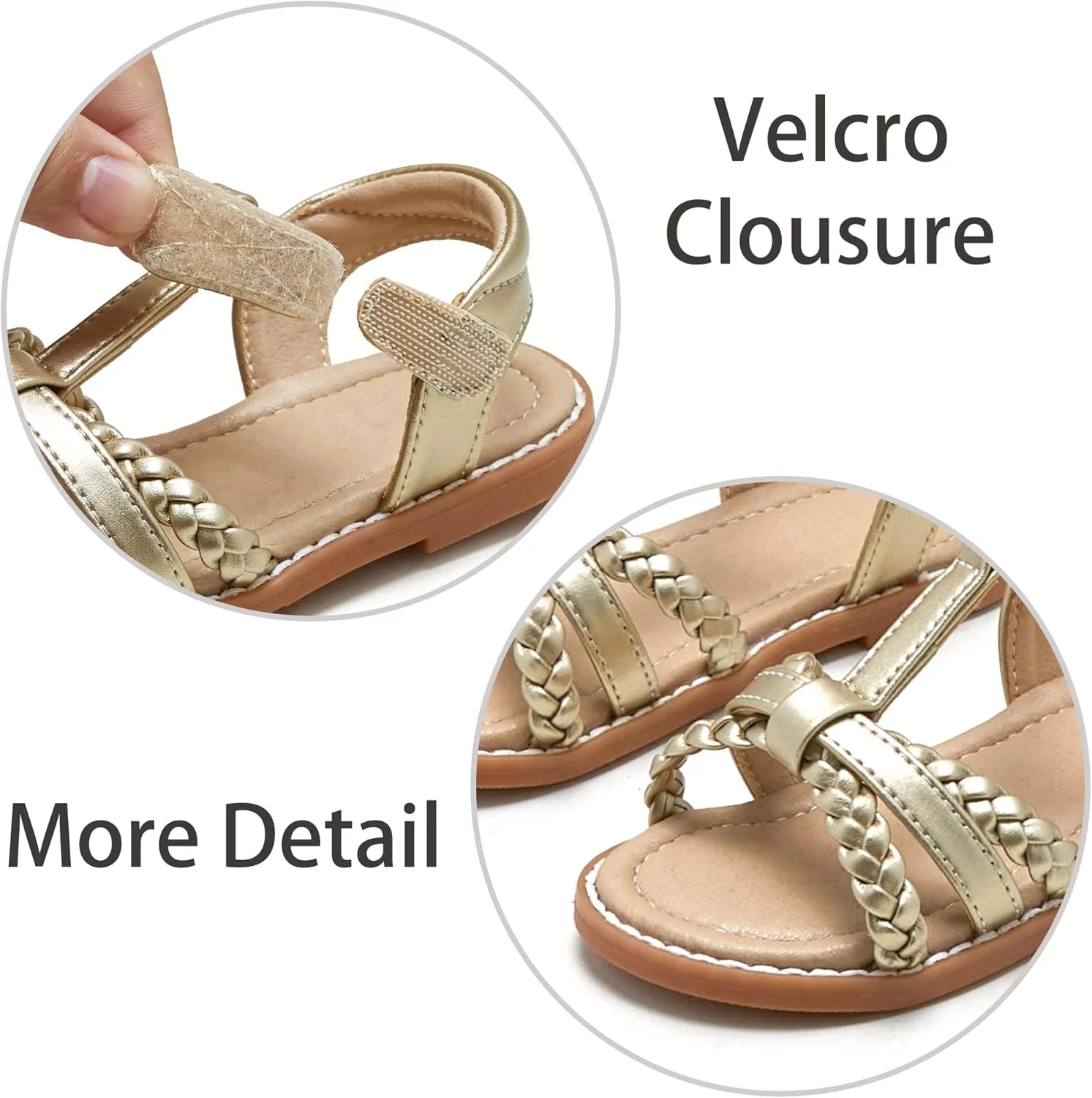 ESTINE Girls Sandal Dress Shoe for Toddler/Little Kid Party School Shoe