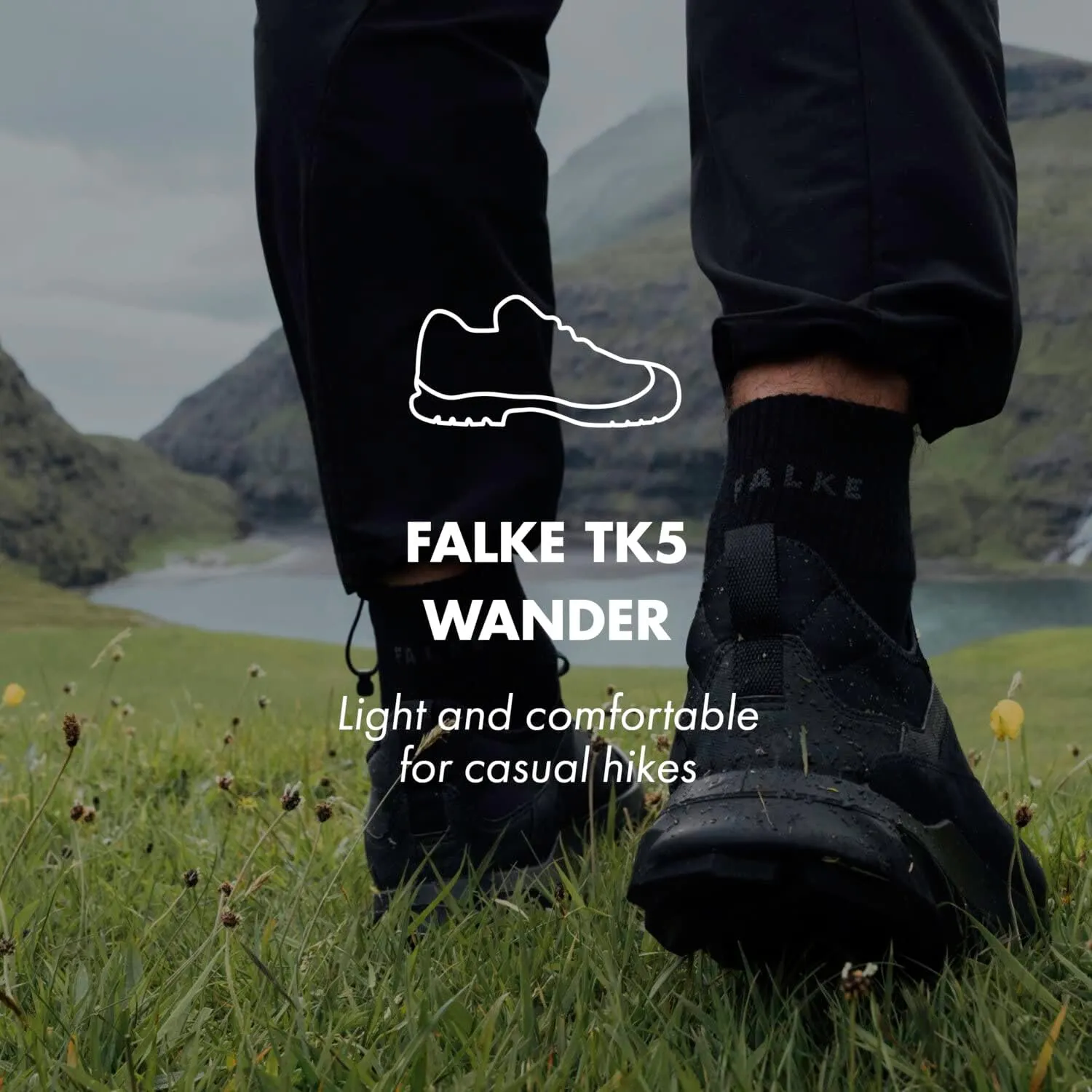 FALKE Men's TK5 Wander Cool Hiking Socks, 1 Pair
