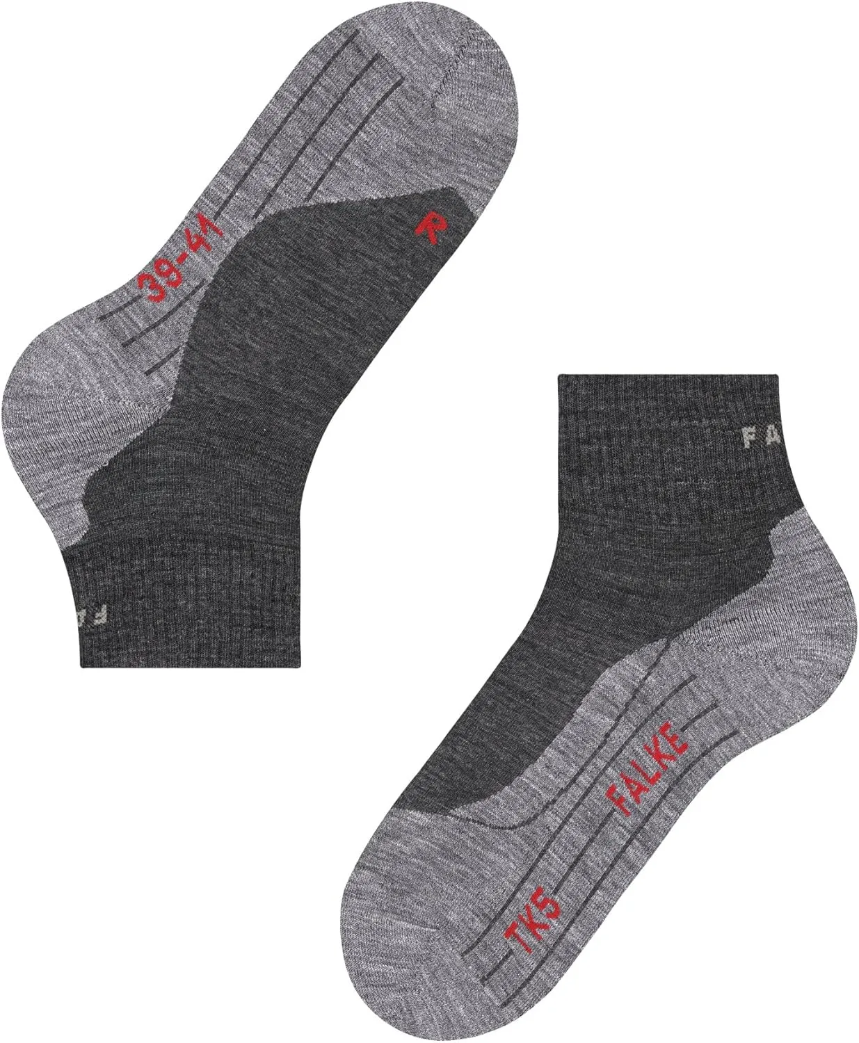 FALKE Men's TK5 Wander Short Hiking Socks, Lightweight Quarter, 1 Pair