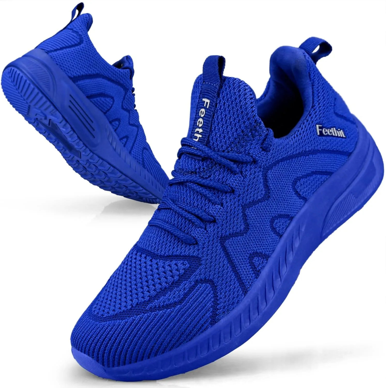 Feethit Mens Non Slip Walking Sneakers Lightweight Breathable Slip on Running Shoes Athletic Gym Tennis Shoes for Men