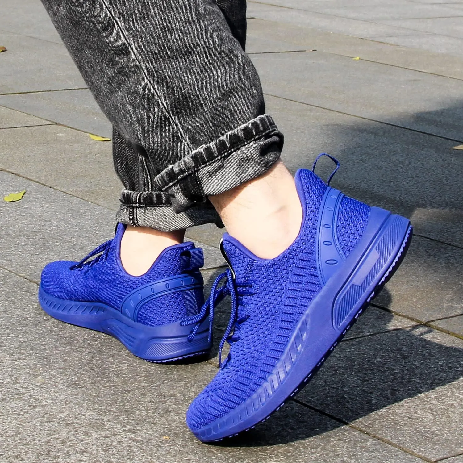 Feethit Mens Slip On Walking Shoes Blade Tennis Shoes Non Slip Running Shoes Lightweight Workout Shoes Breathable Mesh Fashion Sneakers