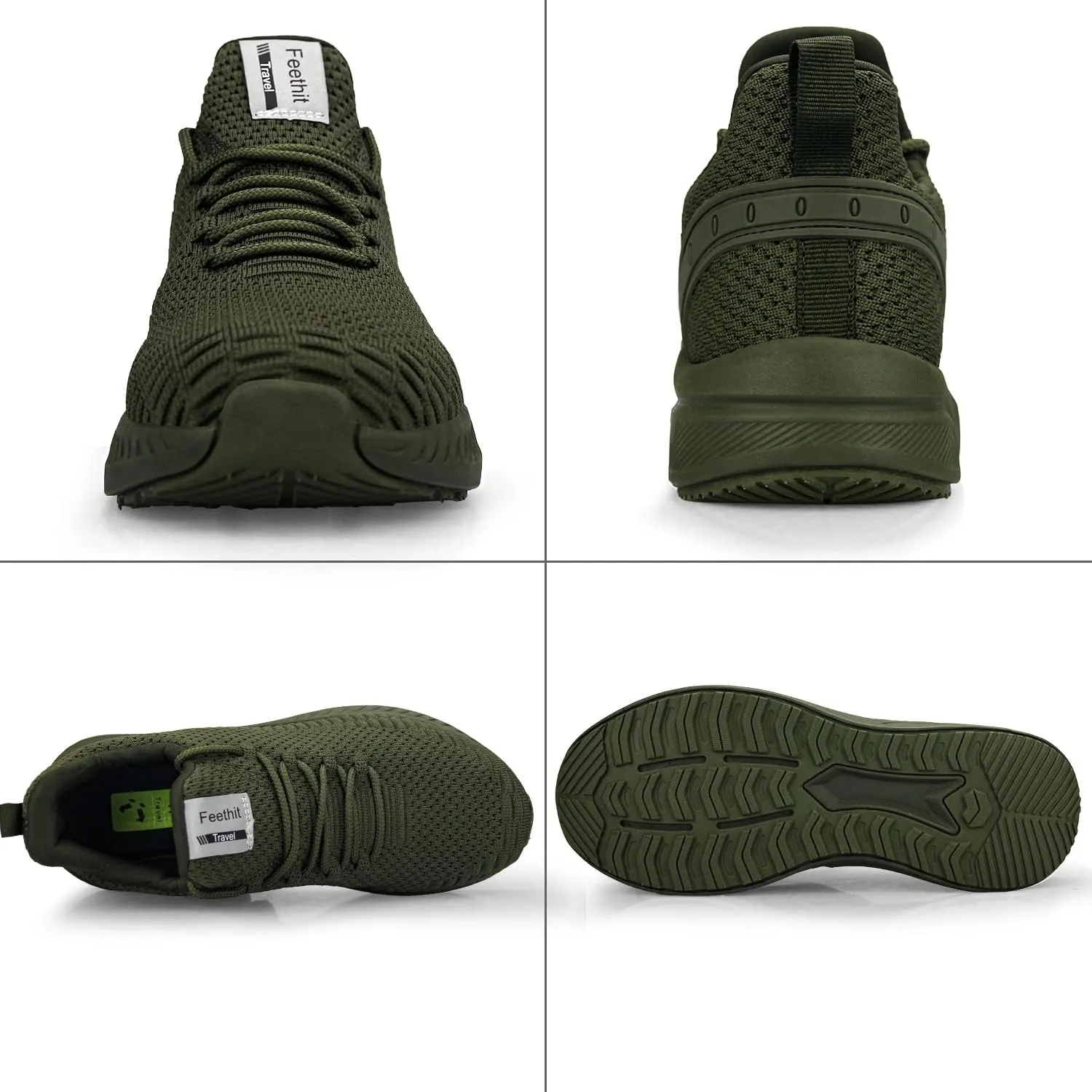 Feethit Mens Slip On Walking Shoes Blade Tennis Shoes Non Slip Running Shoes Lightweight Workout Shoes Breathable Mesh Fashion Sneakers