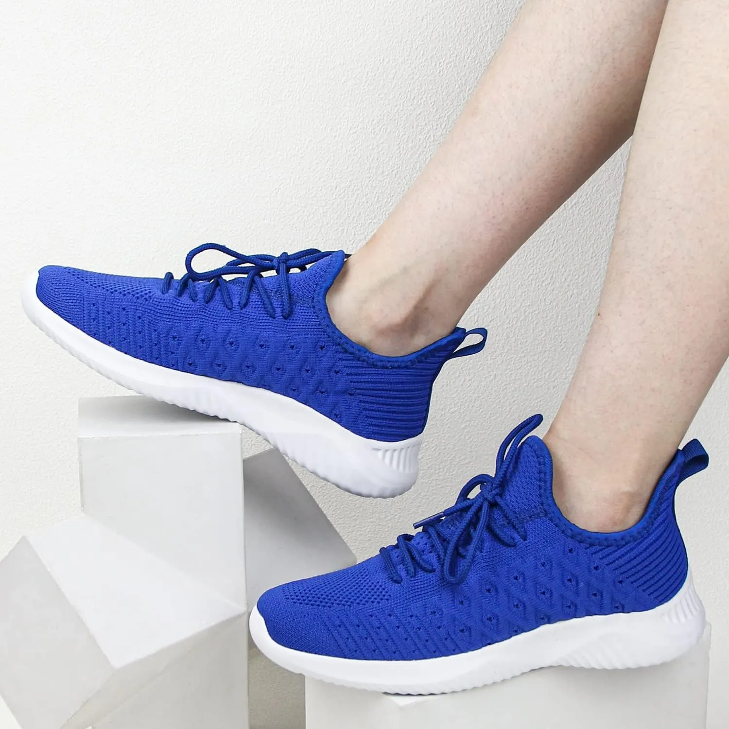 Feethit Womens Slip On Walking Shoes Non Slip Running Shoes Breathable Workout Shoes Lightweight Gym Sneakers