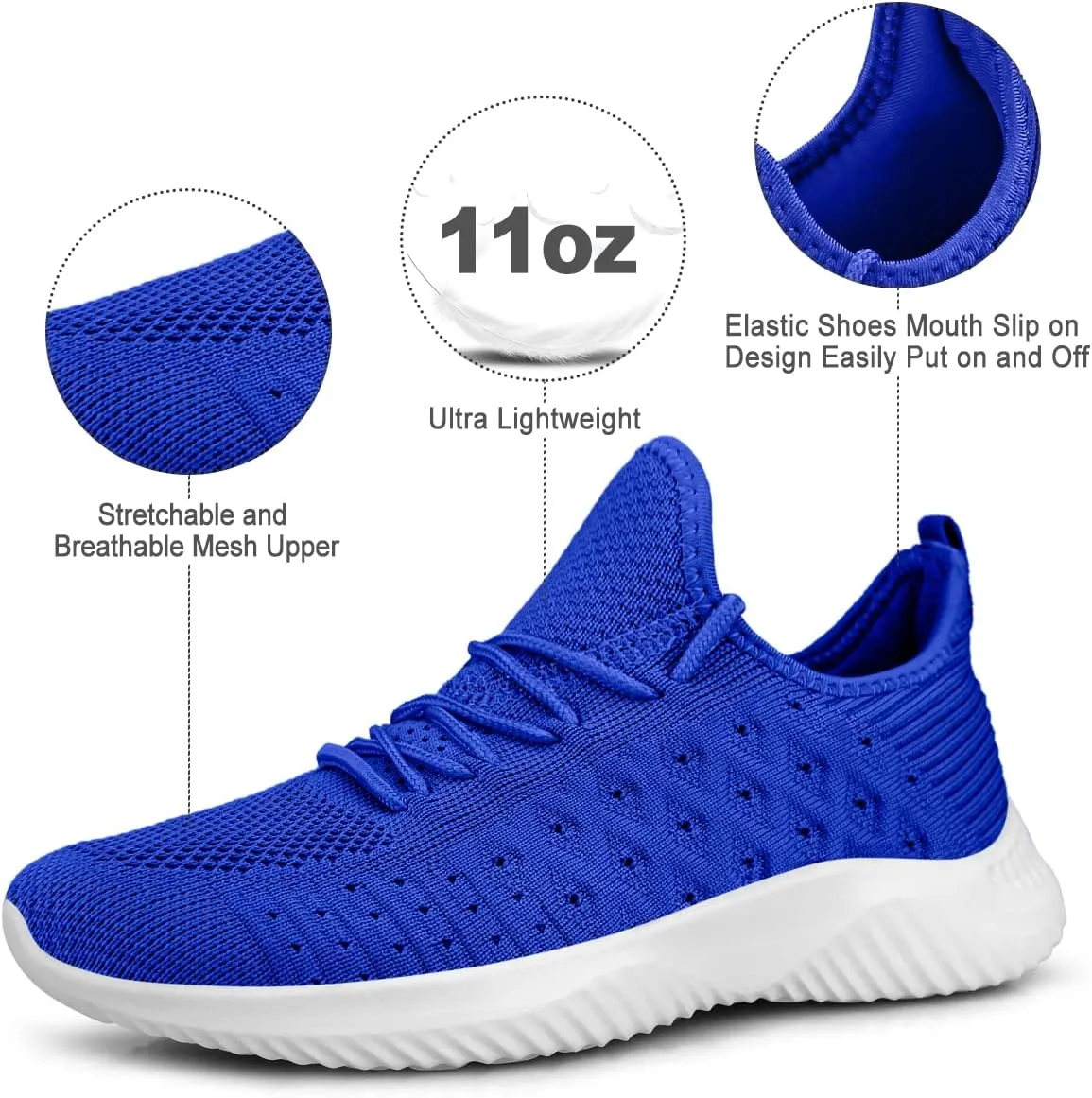 Feethit Womens Slip On Walking Shoes Non Slip Running Shoes Breathable Workout Shoes Lightweight Gym Sneakers