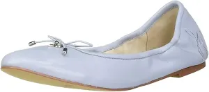 Felicia Porcelain Ballet Blue Secure transactions Toe Round Sam Quick turnaround Flats Slip Leather Edelman Shearling Faux On