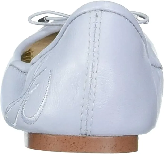 Felicia Porcelain Ballet Blue Secure transactions Toe Round Sam Quick turnaround Flats Slip Leather Edelman Shearling Faux On