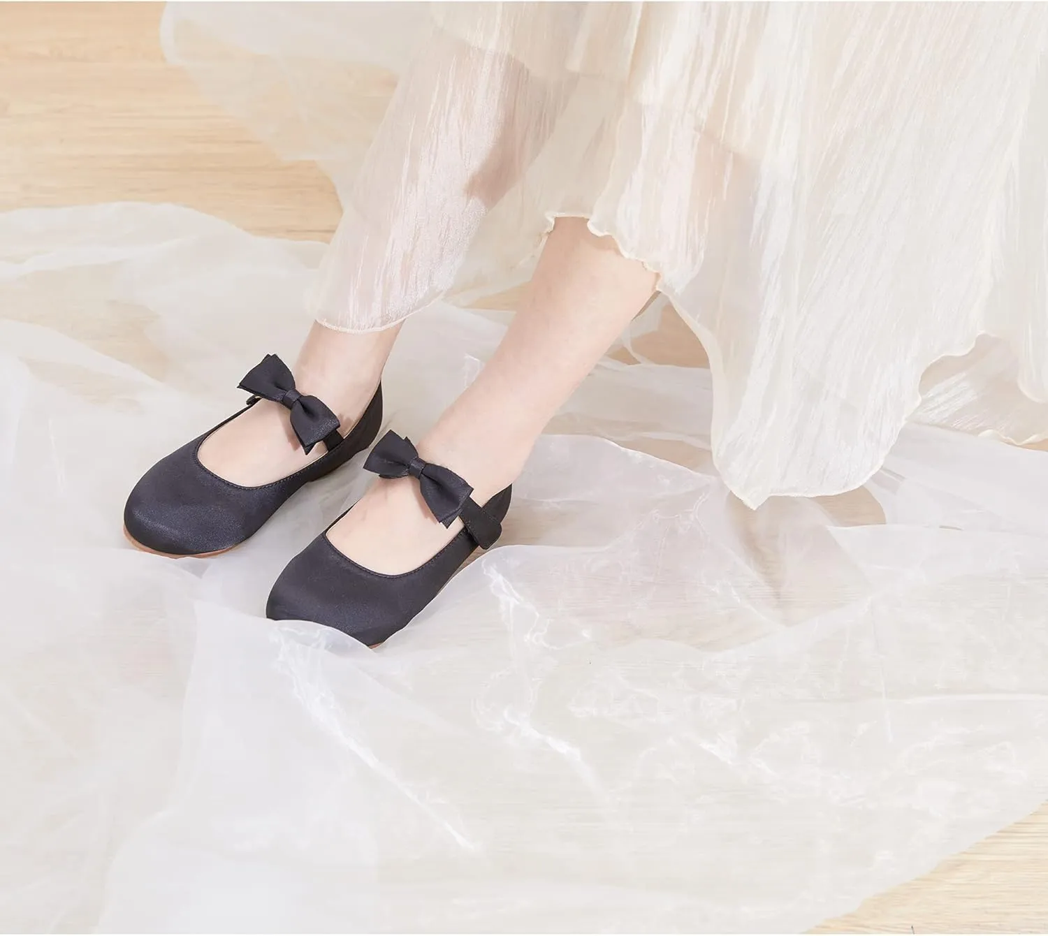 Felix & Flora Toddler Flower Girl Dress Shoes - Girl Ballet Flats Party School Shoes Wedding